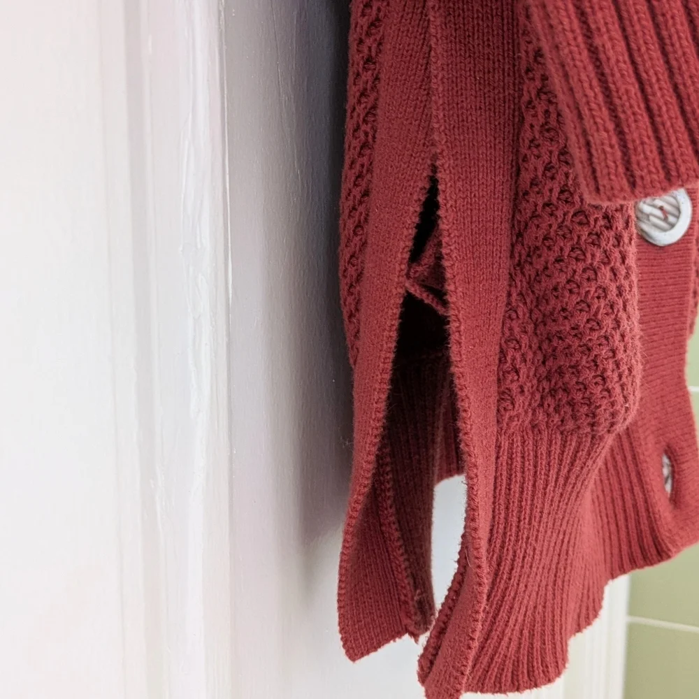 love, hanna Long Brick-colored Cardigan - Picture 3 of 4
